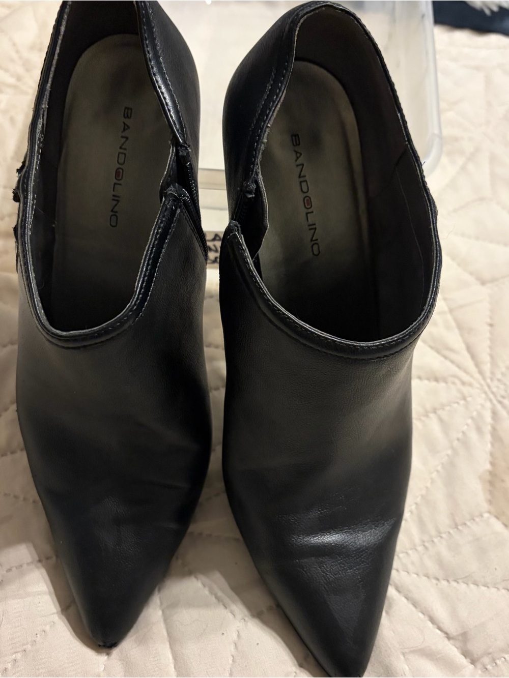 Bandolino Black Pointed Heeled Ankle Booties